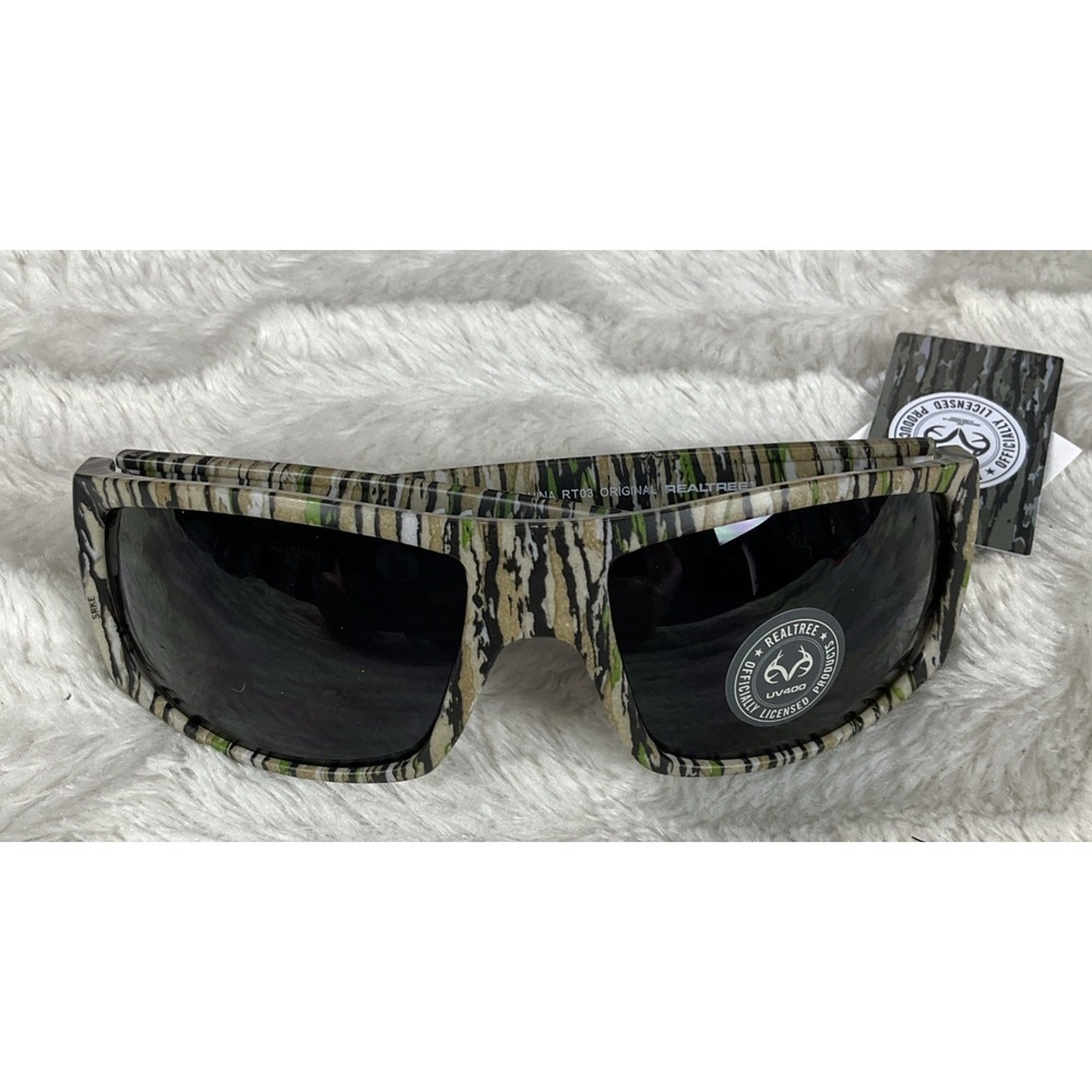 Realtree Original Camo Wraparound Shield Sunglasses Hunting Fishing NWT UV400